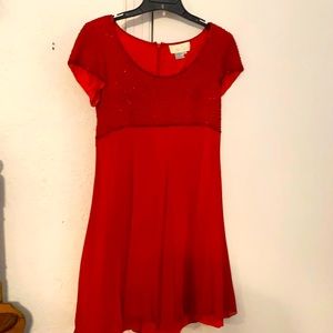 Vibrant Red Evening Dress